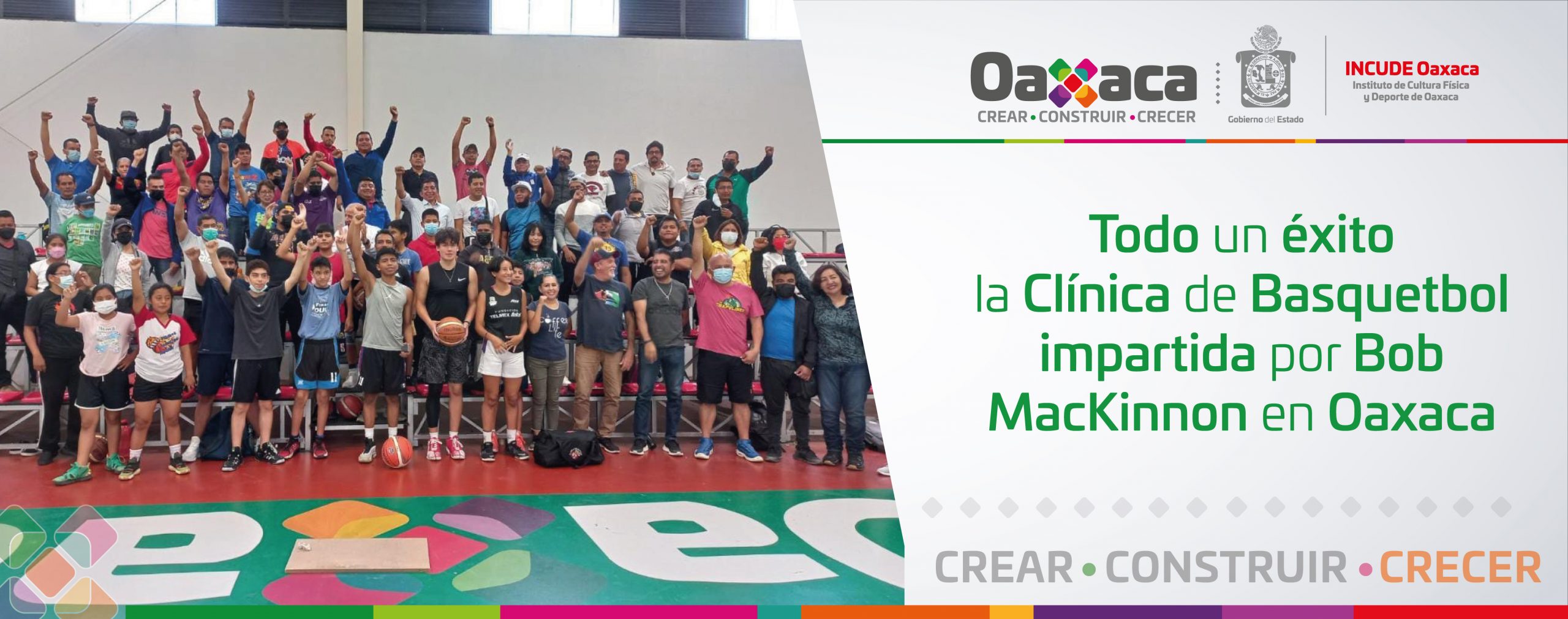 Todo un éxito la Clínica de Basquetbol impartida por Bob MacKinnon en Oaxaca