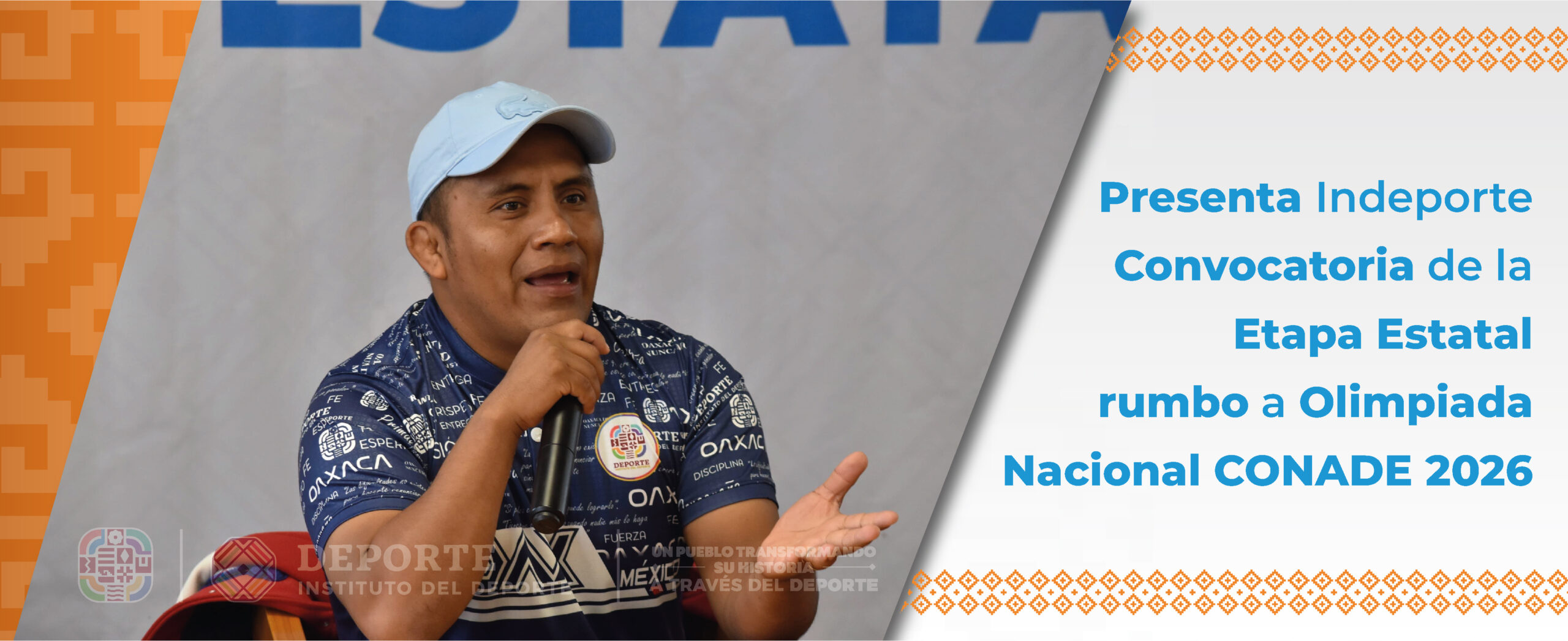 Presenta Indeporte convocatoria de la Etapa Estatal rumbo a la Olimpiada Nacional Conade 2026