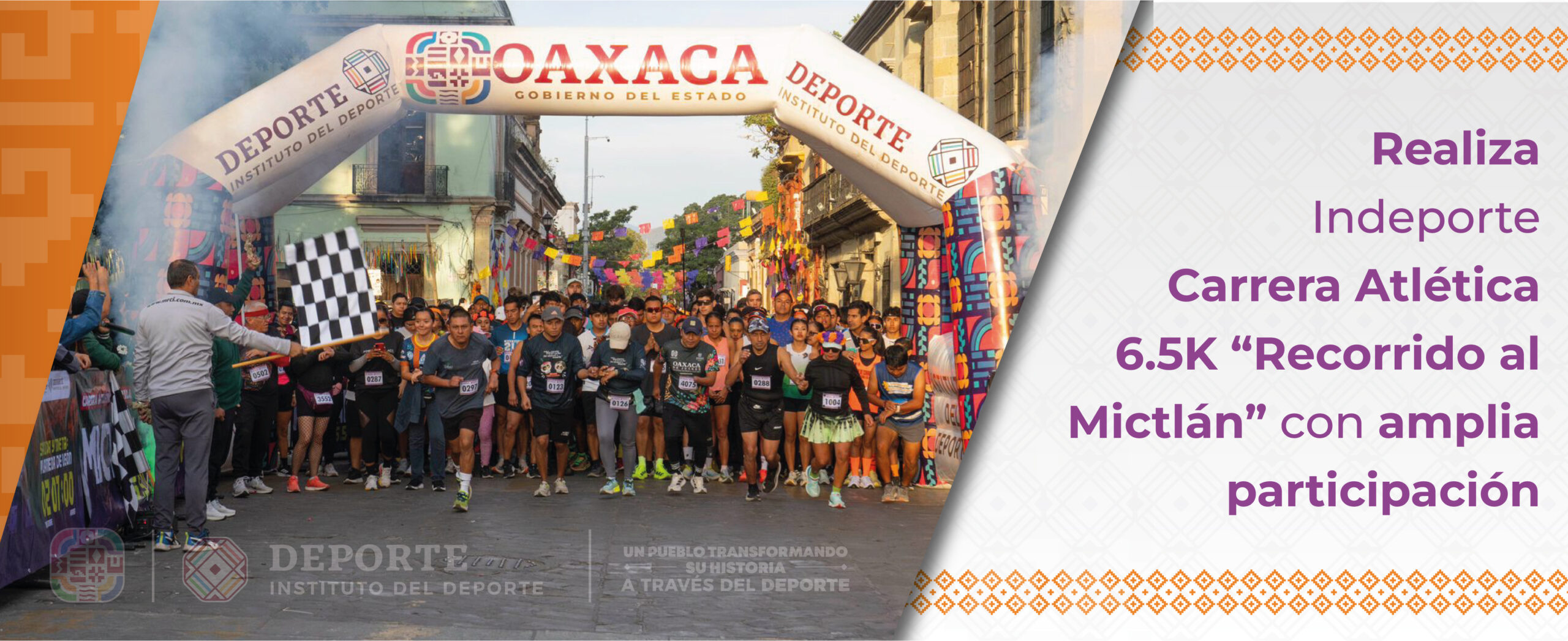 Realiza Indeporte Carrera Atlética 6.5K “Recorrido al Mictlán” con amplia participación