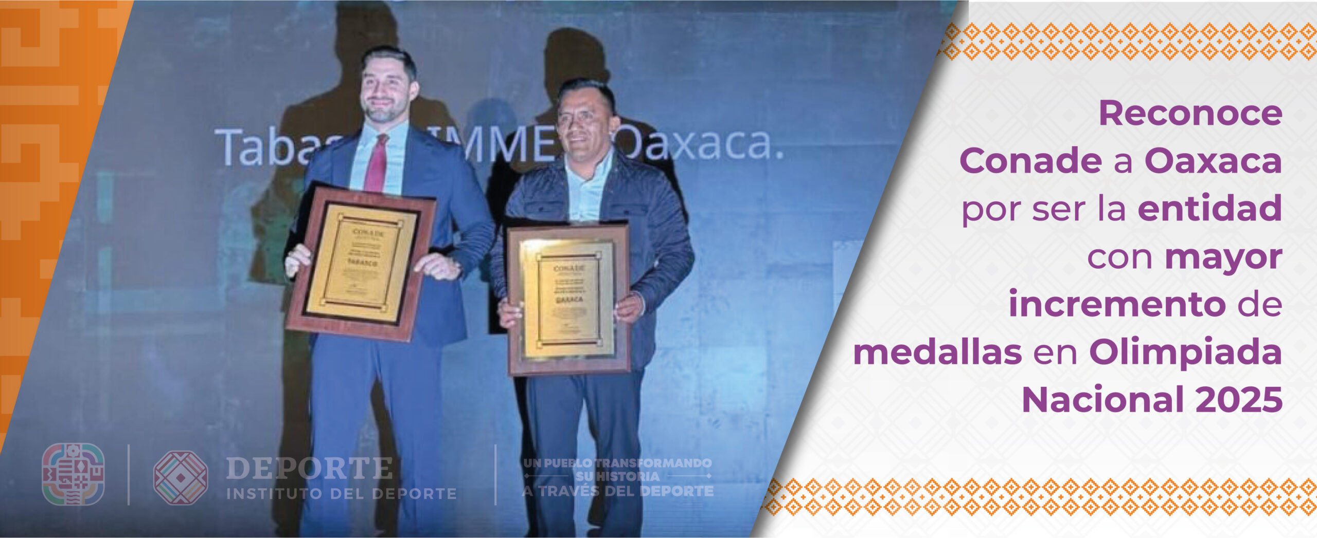 Reconoce Conade a Oaxaca por ser la entidad con mayor incremento de medallas en Olimpiada Nacional 2025