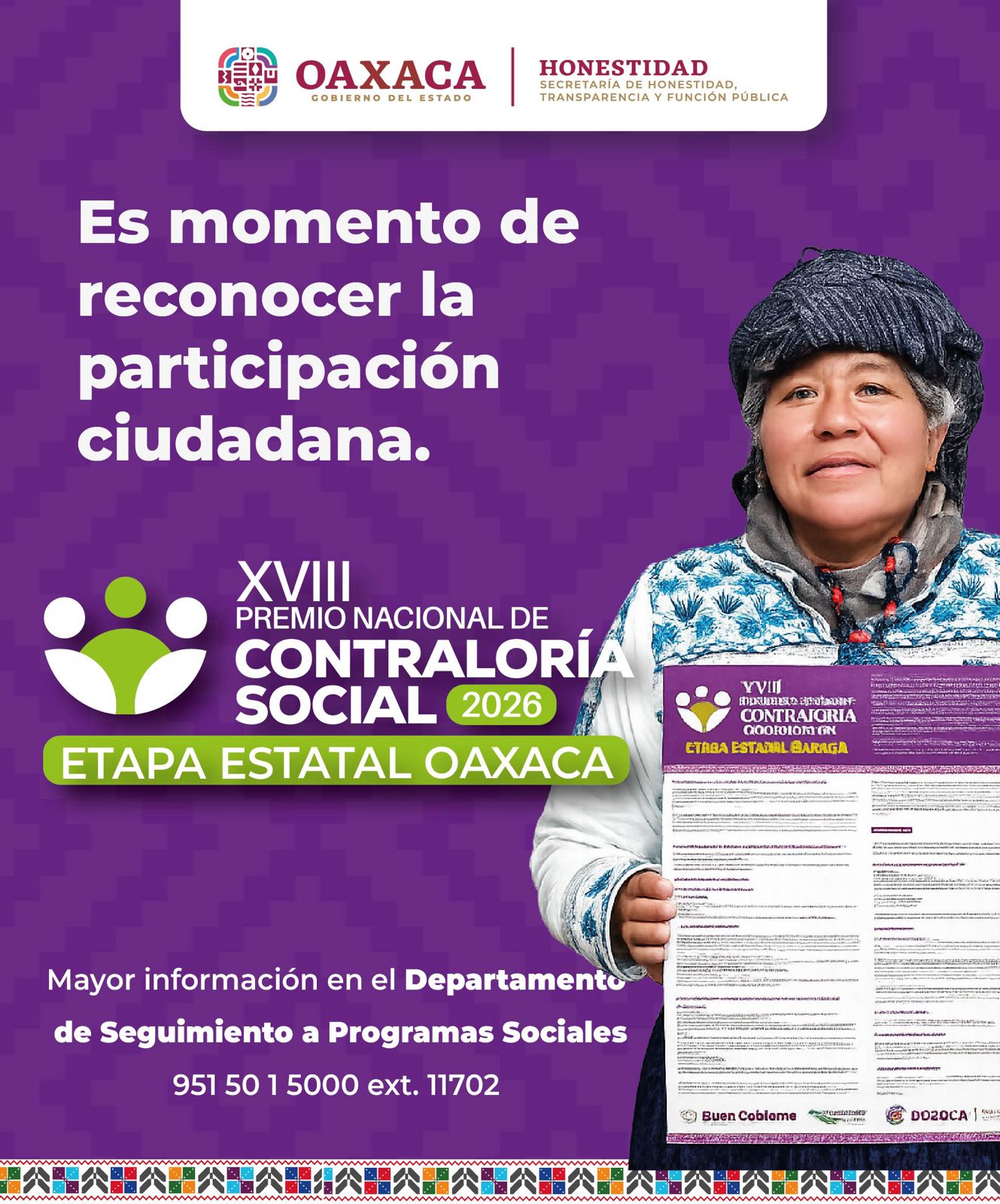 Abierta convocatoria del Premio Nacional de Contraloría Social 2026 etapa estatal