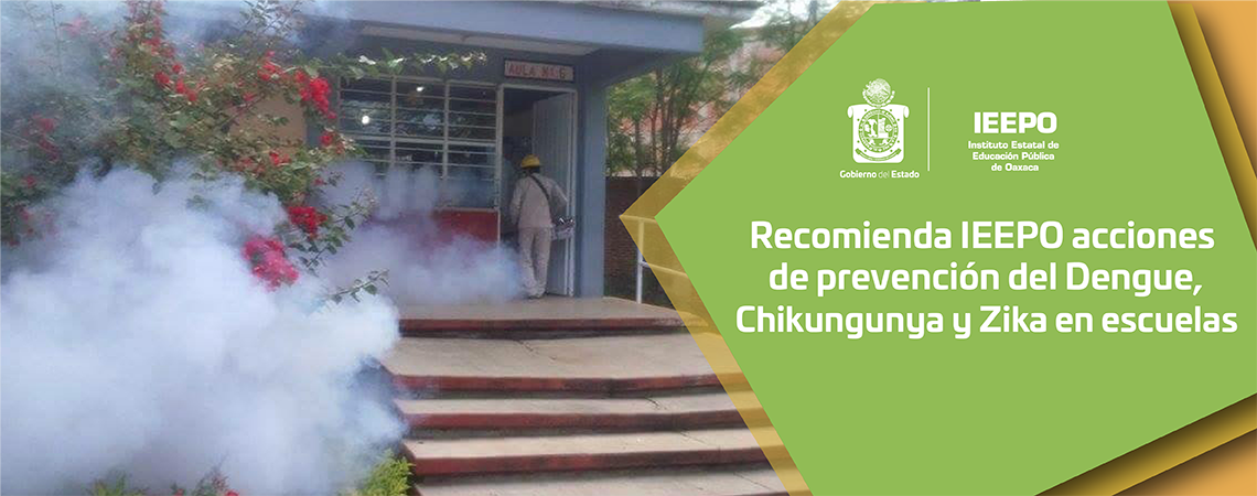 Recomienda IEEPO acciones de prevención del Dengue, Chikungunya y Zika en escuelas
