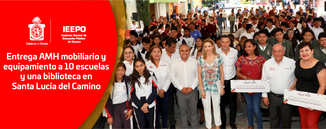 Entrega AMH mobiliario y equipamiento a 10 escuelas y una biblioteca en Santa Lucía del Camino