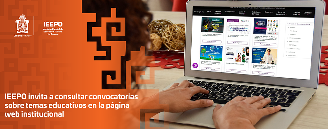 IEEPO invita a consultar convocatorias sobre temas educativos en la página web institucional