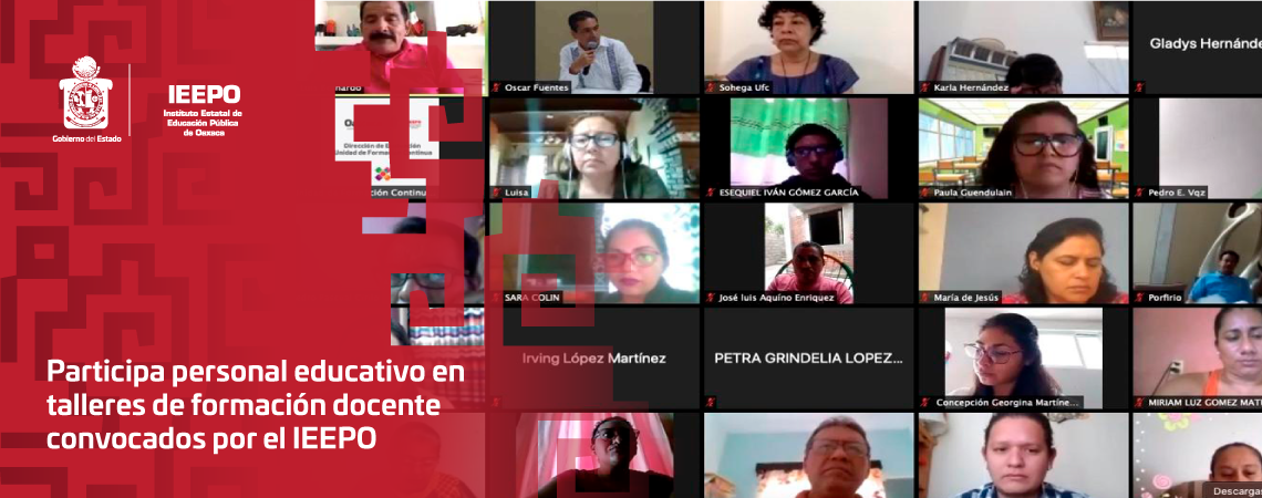 Participa personal educativo en talleres de formación docente convocados por el IEEPO