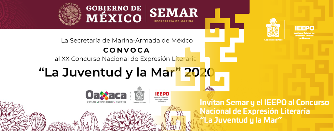 Invitan Semar y el IEEPO al Concurso Nacional de  Expresión Literaria “La Juventud y la Mar”