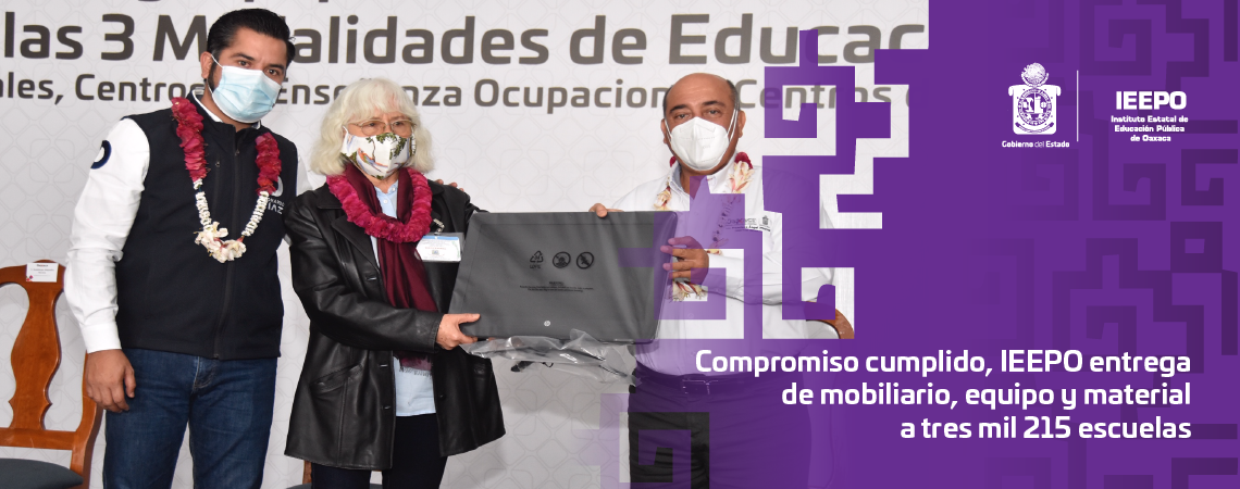 Compromiso cumplido, IEEPO entrega de mobiliario, equipo y material a tres mil 215 escuelas