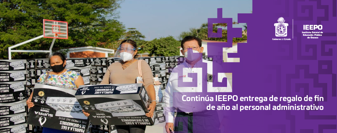 Continúa IEEPO entrega de regalo de fin de año al personal administrativo