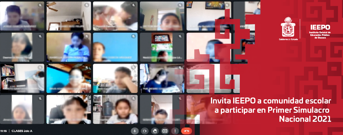 Invita IEEPO a comunidad escolar a participar  en Primer Simulacro Nacional 2021