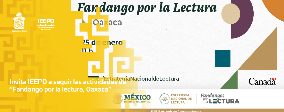Invita IEEPO a seguir las actividades de  “Fandango por la lectura, Oaxaca”