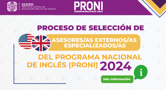 Proceso de selección de Asesores Externos Especializados en la enseñanza de la Lengua Extranjera (Inglés)