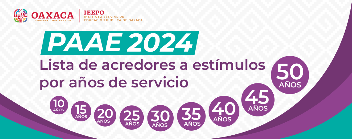 Acreedores a estímulo por años de servicio al personal de apoyo y asistencia a la educación 2024