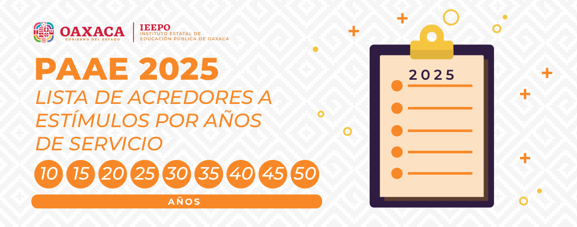 Estímulo por años de servicio al personal de apoyo y asistencia a la educación 2025