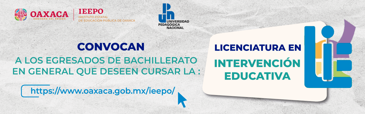 LICENCIATURA EN INTERVENCIÓN EDUCATIVA