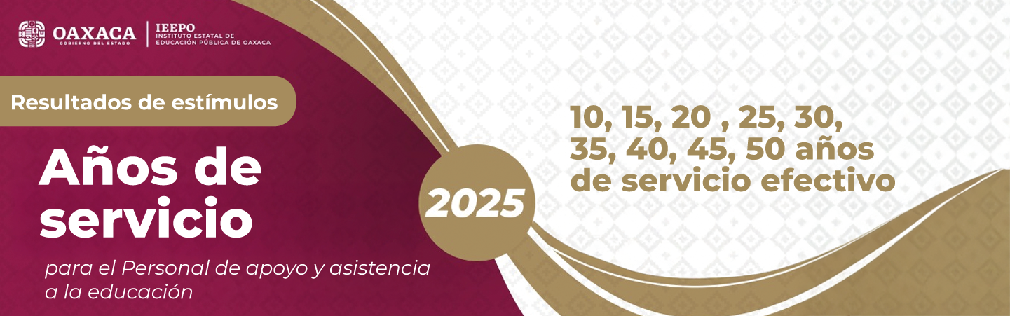 Acreedores a estímulo por años de servicio al personal de apoyo y asistencia a la educación 2025