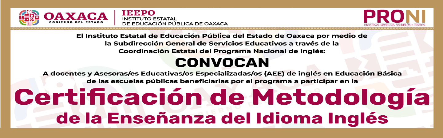 Certificación de Metodología de la Enseñanza del Idioma Inglés para docentes asesores/as Educativos/as Especializados/as de escuelas públicas