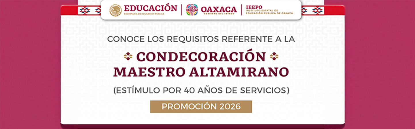 “Condecoración Maestro Altamirano” 2026