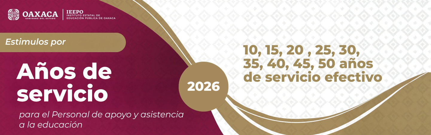 Estímulo por años de servicio al personal de apoyo y asistencia a la educación 2026