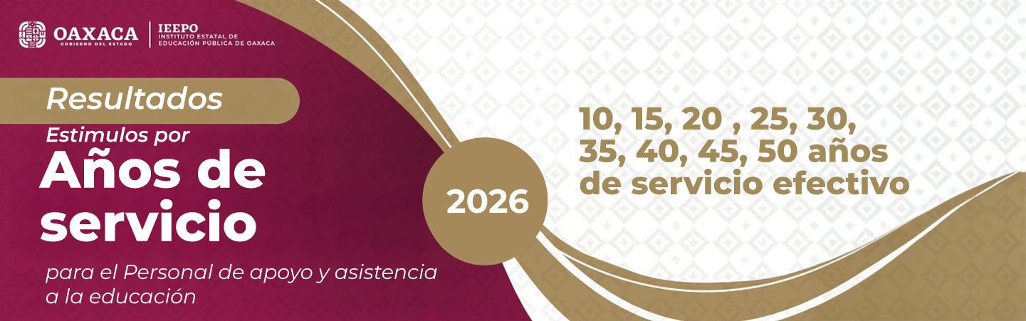 Acreedores a estímulo por años de servicio al personal de apoyo y asistencia a la educación 2026