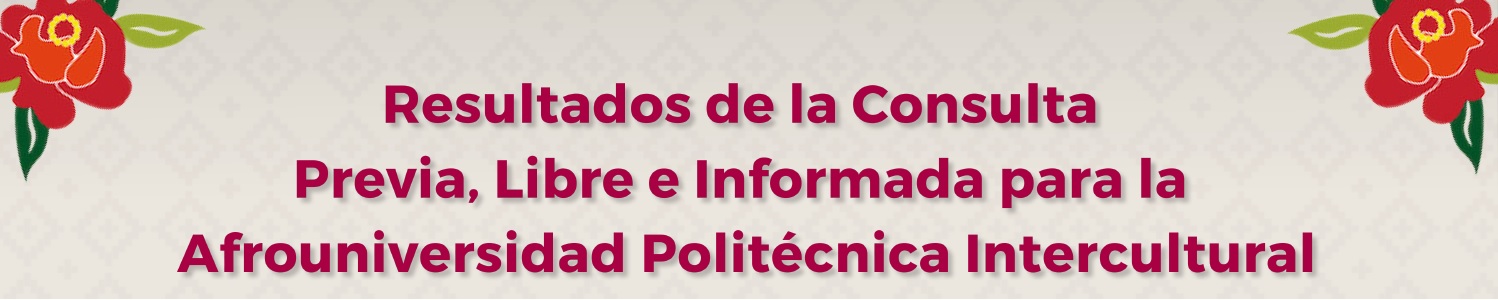 PUBLICACIÓN DE RESULTADOS DE LA CONSULTA PREVIA, LIBRE E INFORMADA PARA LA AFROUNIVERSIDAD POLITÉCNICA INTERCULTURAL