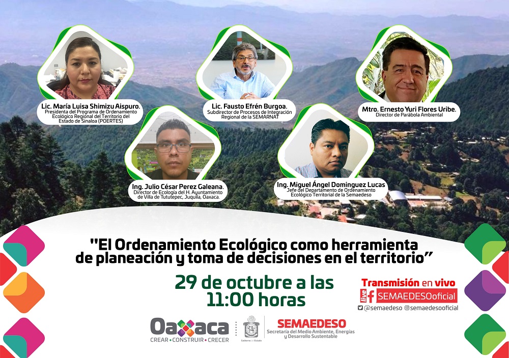 Presentará Semaedeso conferencia de Programas Ordenamientos Ecológicos Territoriales