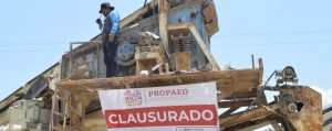 PROPAEO clausura banco y trituradora de materiales pétreos que no contaban con autorización.