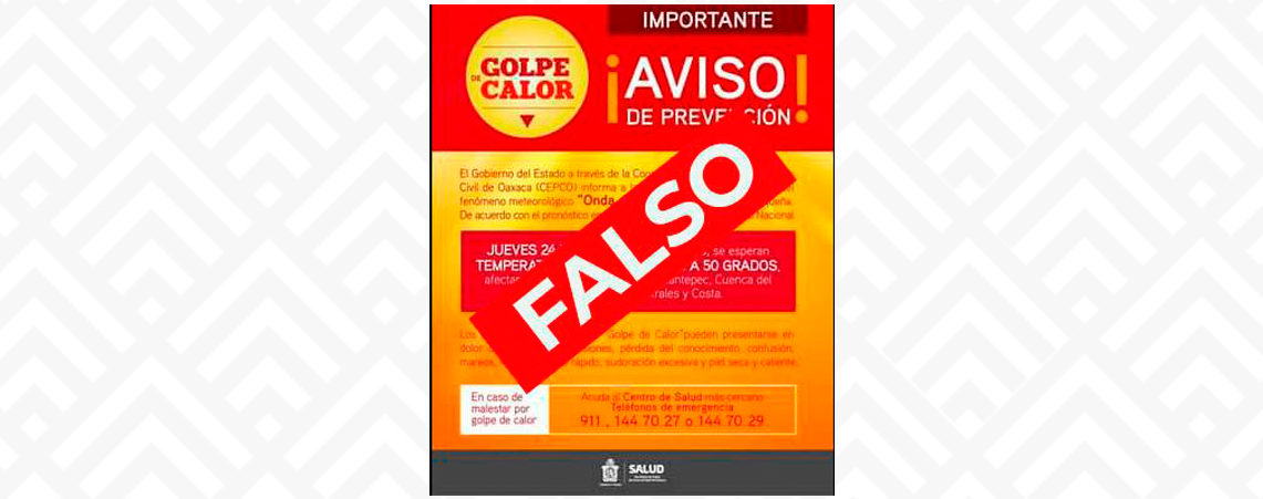 Desmiente SSO rumores sobre “Onda de Calor” en Oaxaca