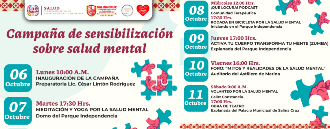 Emprende SSO Campaña de Salud Mental en el Istmo para fomentar acción colectiva