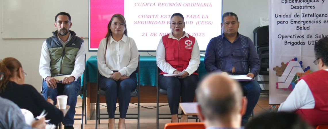 Oaxaca refuerza planes de respuesta epidemiológica durante la 4a Reunión Ordinaria del CESS