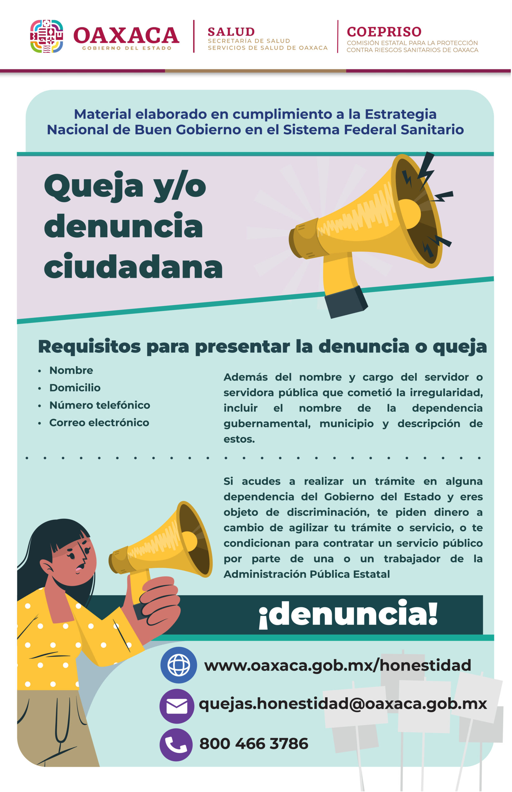 cartel DENUNCIA COEPRISO