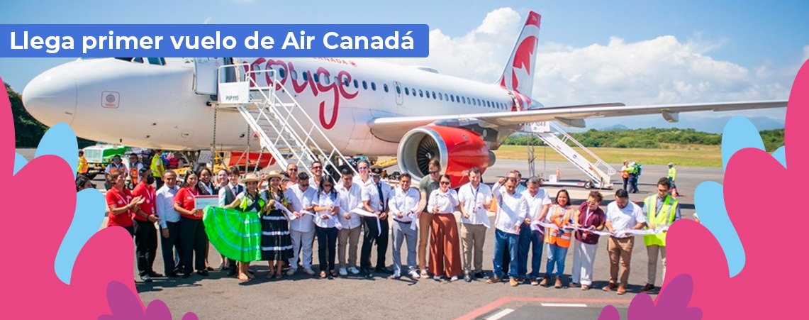 Llega primer vuelo de Air Canadá a Santa María Huatulco