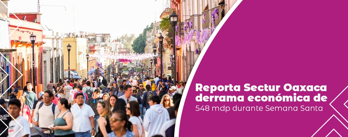 Reporta Sectur Oaxaca derrama económica de 548 mdp durante Semana Santa