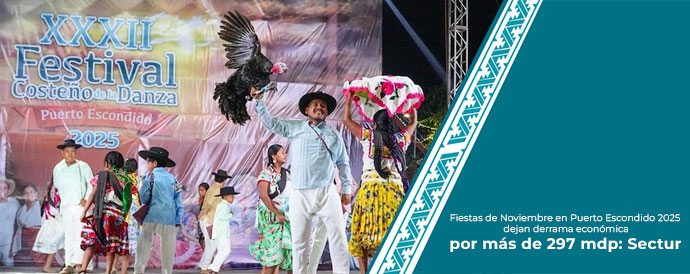 Fiestas de Noviembre en Puerto Escondido 2025 dejan derrama económica por más de 297 mdp: Sectur