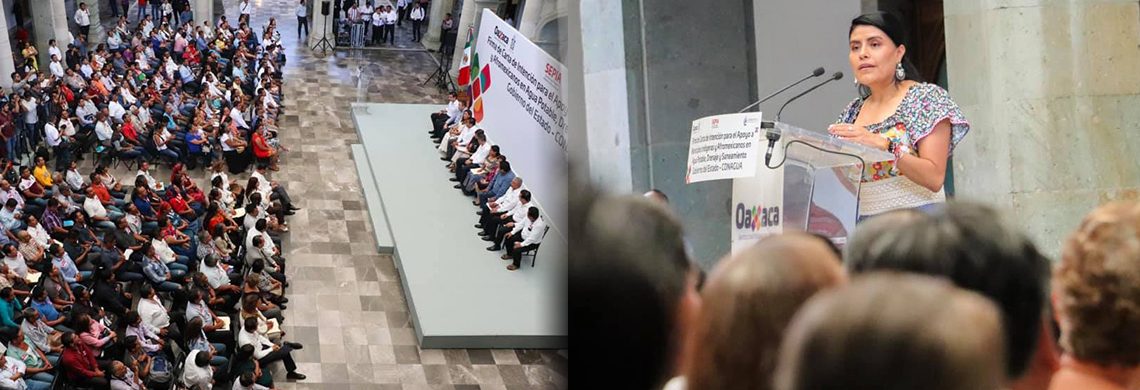 Hacer realidad el derecho al agua; compromiso del Gobierno de Oaxaca Hacer realidad el derecho al agua; compromiso del Gobierno de Oaxaca
