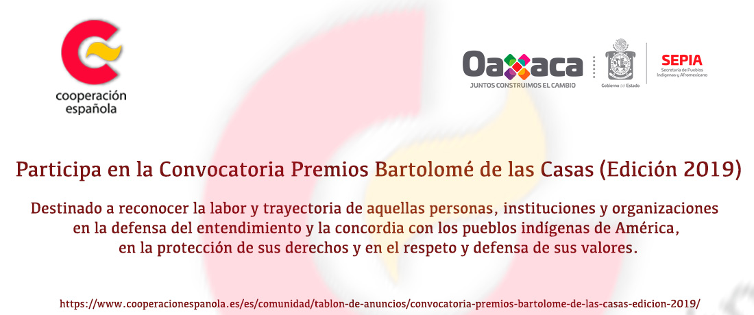 Convocatoria Premios Bartolomé de las Casas (Edición 2019) Convocatoria Premios Bartolomé de las Casas (Edición 2019)
