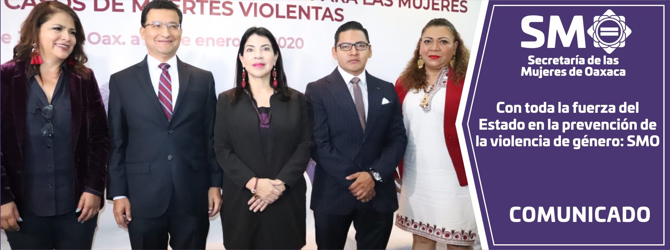 Con toda la fuerza del Estado en la prevención de la violencia de género: SMO