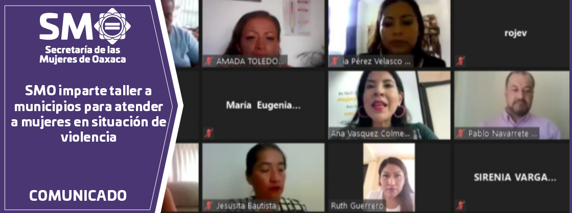 SMO imparte taller a municipios para atender a mujeres en situación de violencia