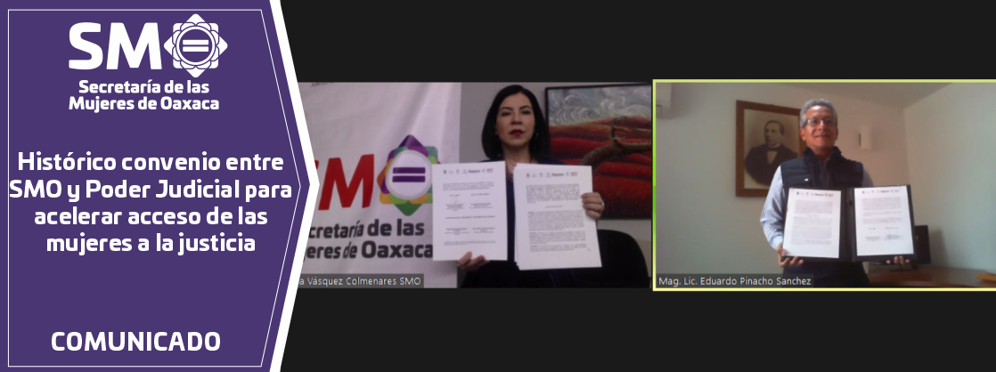 Histórico convenio entre SMO y Poder Judicial para acelerar acceso de las mujeres a la justicia