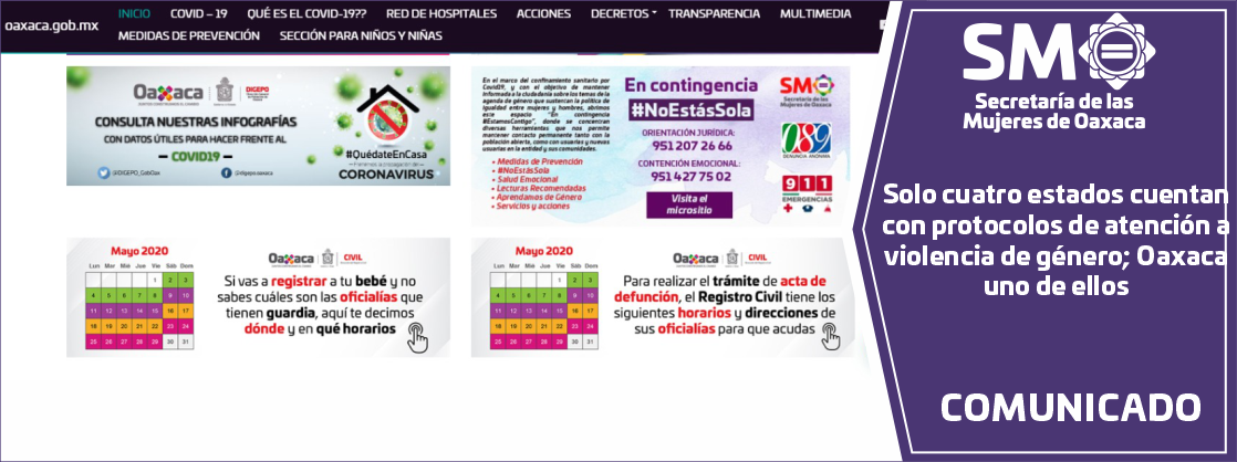 Solo cuatro estados cuentan con protocolos de atención a violencia de género; Oaxaca uno de ellos