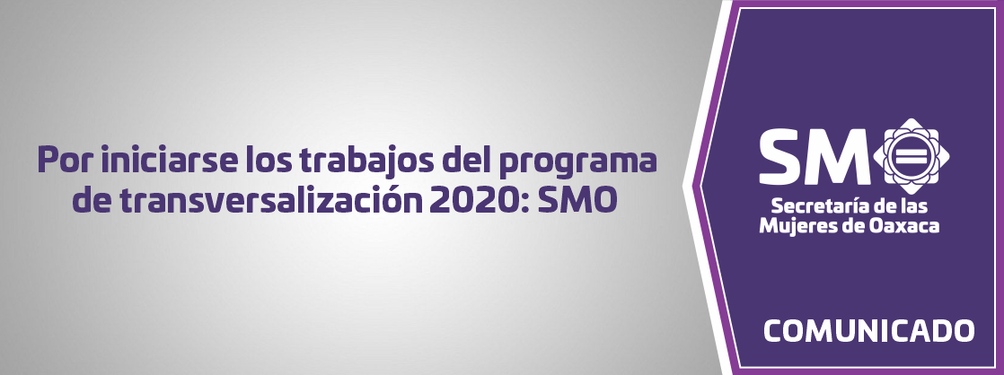 Por iniciarse los trabajos del programa de transversalización 2020: SMO