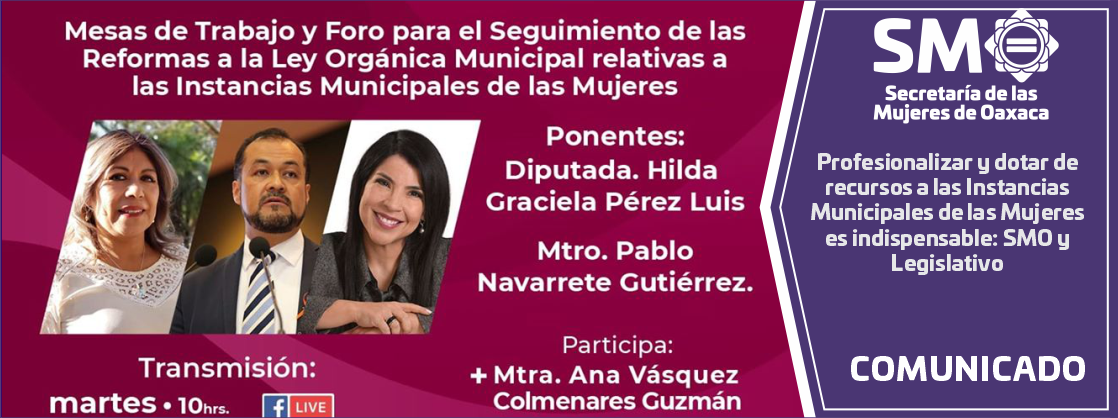 Profesionalizar y dotar de recursos a las Instancias Municipales de las Mujeres es indispensable: SMO y Legislativo