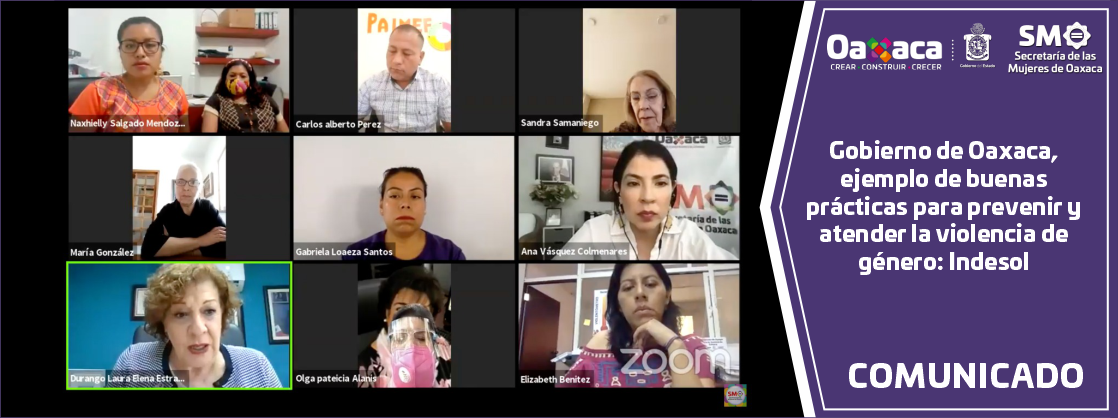 Gobierno de Oaxaca, ejemplo de buenas prácticas para prevenir y atender la violencia de género: Indesol