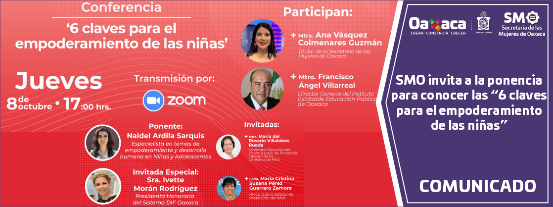 SMO invita a la ponencia para conocer las “6 claves para el empoderamiento de las niñas”