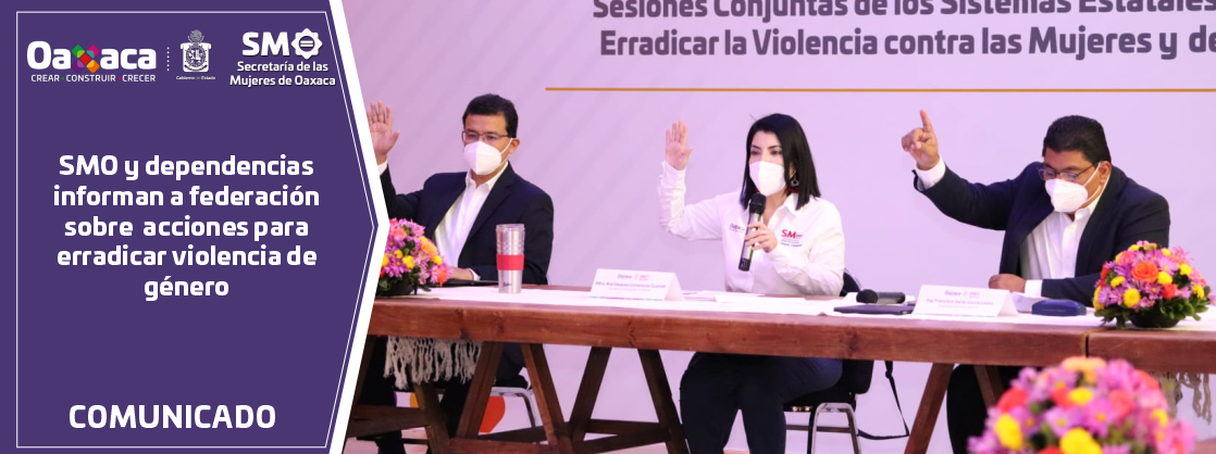 SMO y dependencias informan a federación sobre acciones para erradicar violencia de género