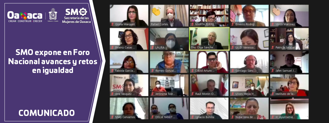 SMO expone en Foro Nacional avances y retos en igualdad