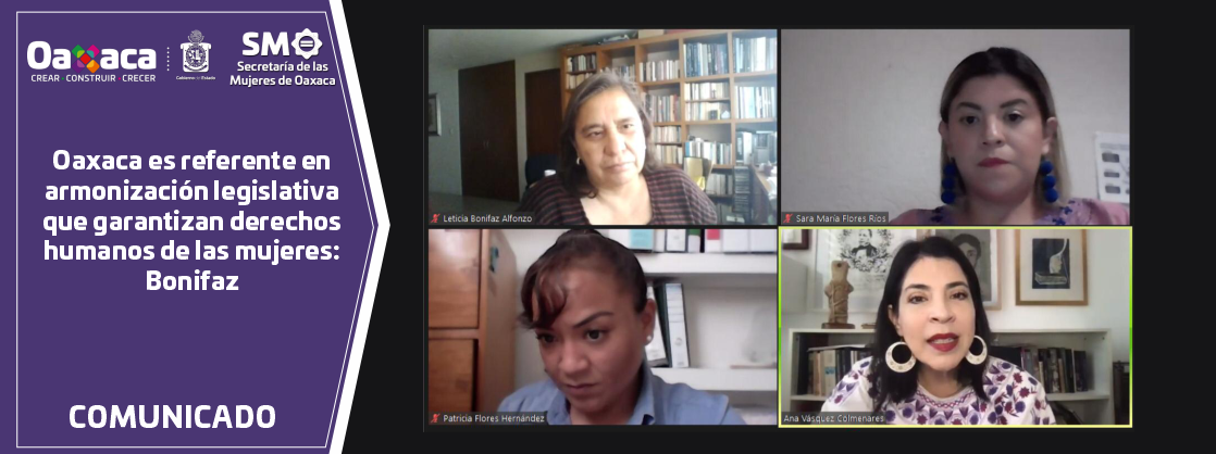 Oaxaca es referente en armonización legislativa que garantizan  derechos humanos de las mujeres: Bonifaz