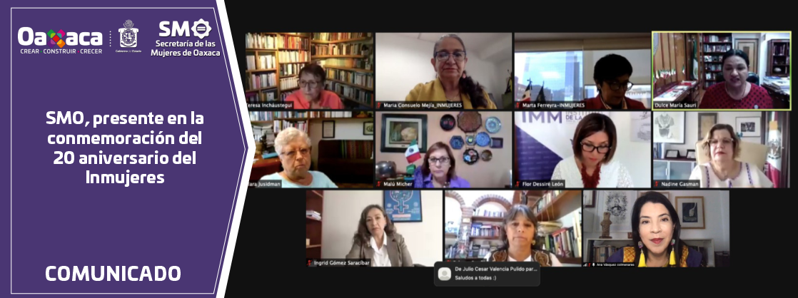 SMO, presente en la conmemoración del 20 aniversario del Inmujeres