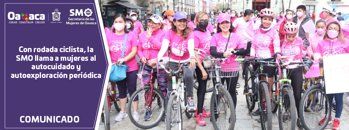 Con rodada ciclista, la SMO llama a mujeres al autocuidado y autoexploración periódica