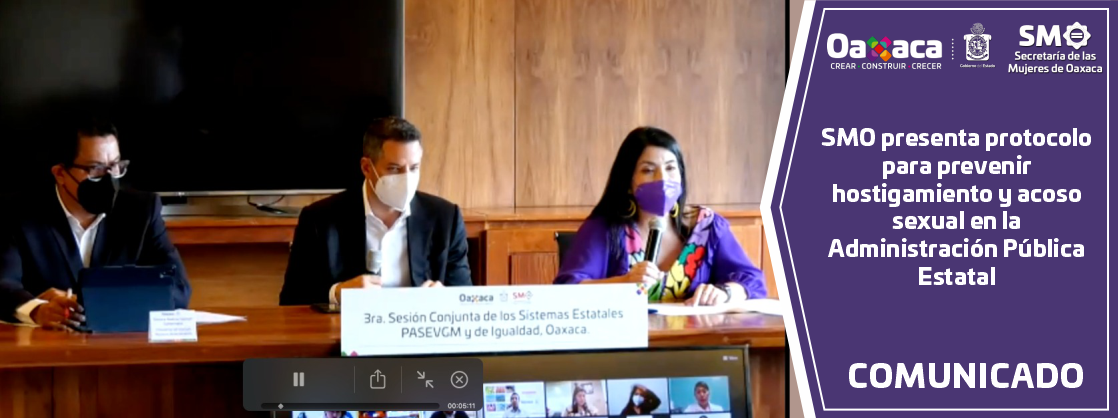 SMO presenta protocolo para prevenir hostigamiento y acoso sexual en la Administración Pública Estatal