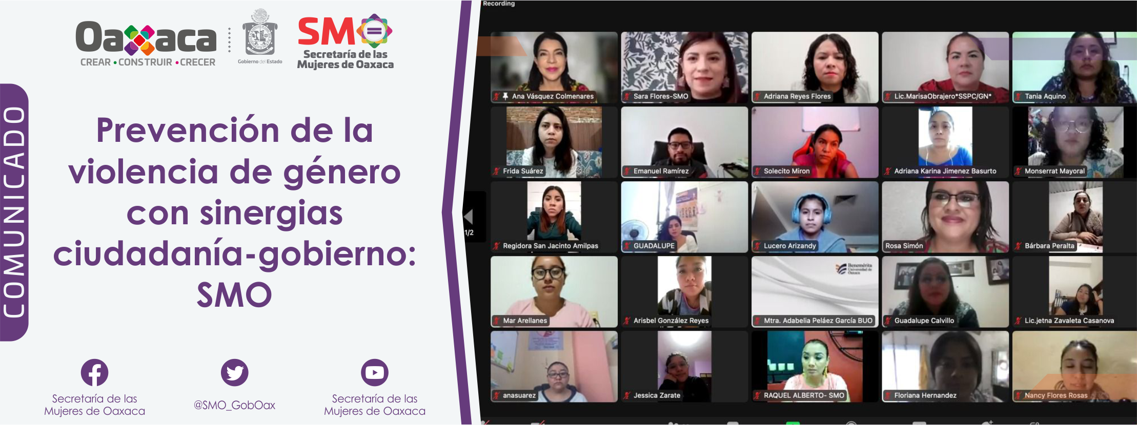 Prevención de la violencia de género con sinergias ciudadanía-gobierno: SMO